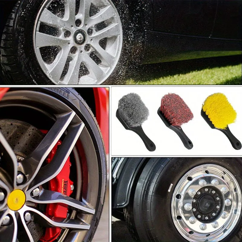 Rad- und Reifenbürste für Autofelgen und alle Außenflächen. Die Autowaschbürste mit weichen Borsten reinigt Reifen und löst Schmutz und Straßenschmutz