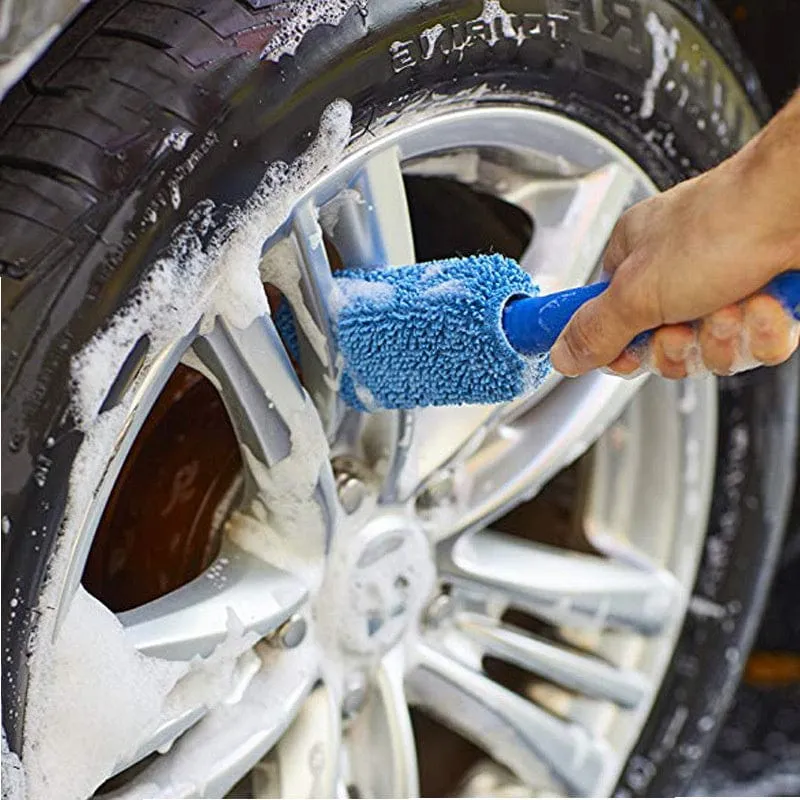Auto Waschen Tragbare Mikrofaser Rad Reifen Felge Pinsel Auto Rad Waschen Reinigung Für Auto Mit Kunststoff Griff Auto Waschen Reiniger werkzeuge