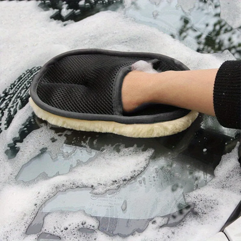 Autobürstenreiniger-Wollweiche Handschuhe 15*23cm für die Autoreinigung