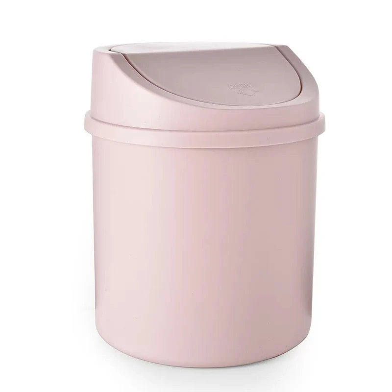 1 stück Mini-Desktop-Mülleimer Kleine Mülleimer-Röhre Mit Abdeckung Schlafzimmer Mülleimer Mülleimer Sauberer Arbeitsbereich Aufbewahrungsbox Home Desk Mülleimer