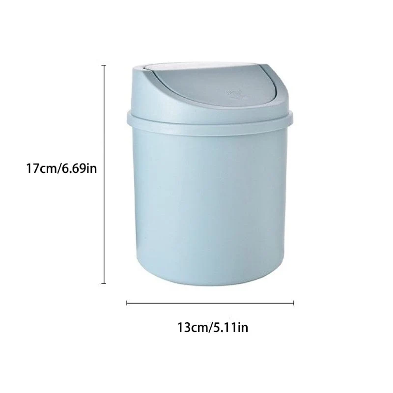 1 stück Mini-Desktop-Mülleimer Kleine Mülleimer-Röhre Mit Abdeckung Schlafzimmer Mülleimer Mülleimer Sauberer Arbeitsbereich Aufbewahrungsbox Home Desk Mülleimer