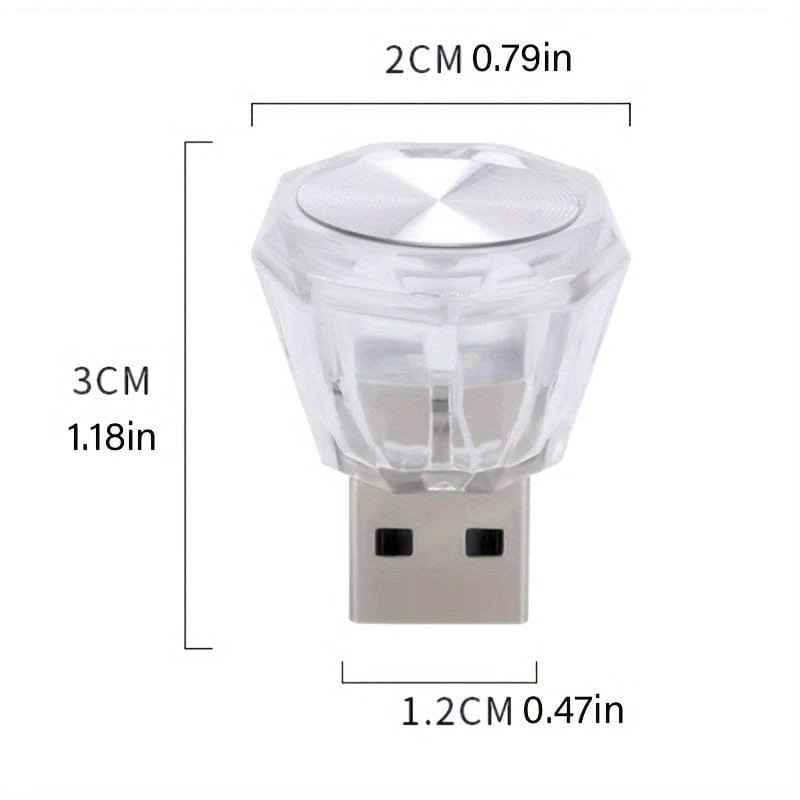 Buntes USB-Atmosphärenlicht zum Aufladen, kostenloses Plug-and-Play, dekoratives LED-Atmosphärenlicht