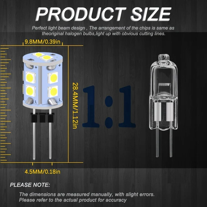 6 Stück X G4 12 V DC 10 Smd Warmweiß Marine Boot Camper 1210/3528 RV Jayco Glühbirne Lampe 3000 K