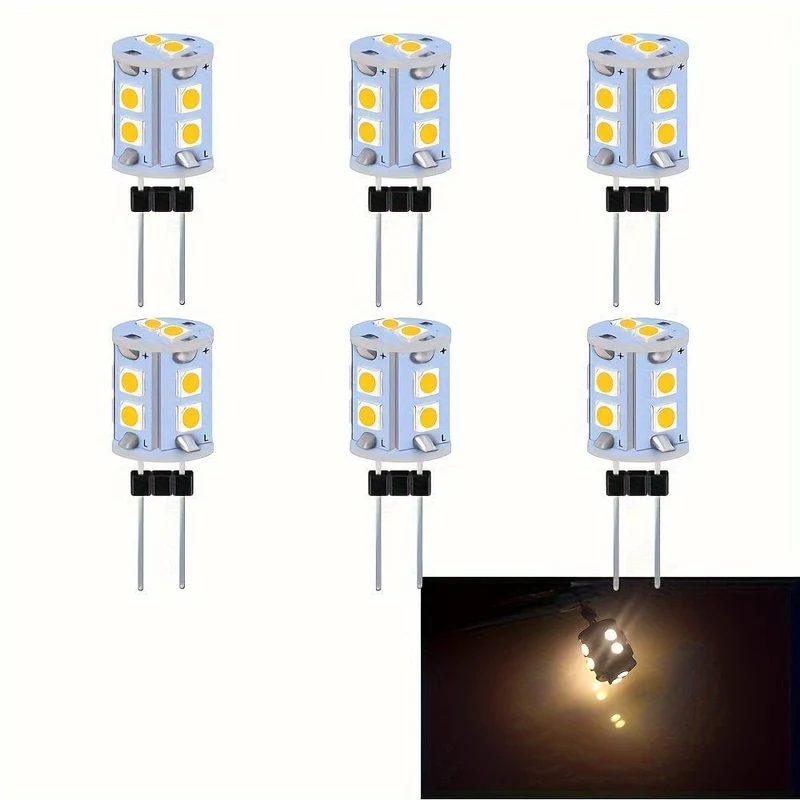 6 Stück X G4 12 V DC 10 Smd Warmweiß Marine Boot Camper 1210/3528 RV Jayco Glühbirne Lampe 3000 K