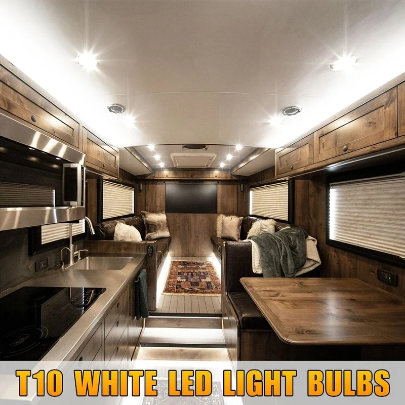 20PCS 12V Weißes LED-Licht T10 194 168 W5W 2825 COB LED-Kennzeichen-Innenbeleuchtungslampen 6000K Anhänger-LKW-Auto-LKW