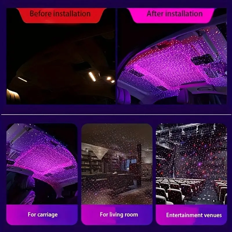 Auto Atmosphäre Lampe USB Dach Lampe Nachtlicht LED Farbe Lampe Sound Control Musik Auto Dekoration