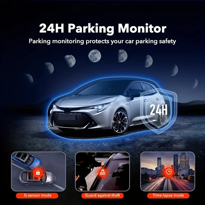 Versteckter HD-Fahrrekorder ohne Bildschirm, WiFi-Mobiltelefonverbindung, unterstützt 24-Stunden-Parküberwachung und USB-Stromversorgung