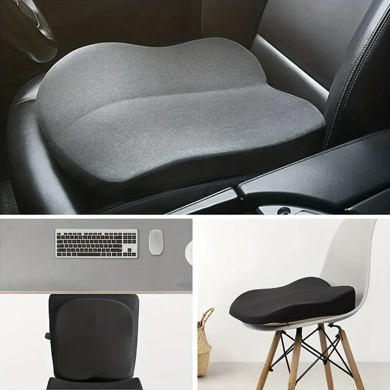 Memory Foam Autositzpolster, Autositzkissen zum Fahren, Bürostuhl-Sitzkissen für längeres und bequemeres Sitzen