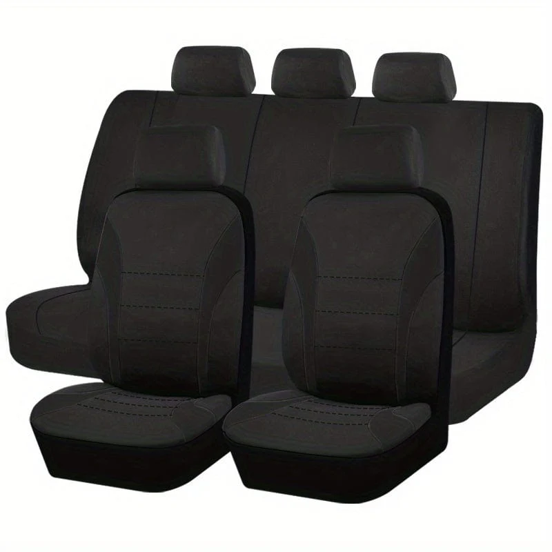 Sitzbezüge 9-tlg. Set Autokissen Autozubehör Sitzschutz Fünfsitzer Universal Schwarz Grau Blau Rot