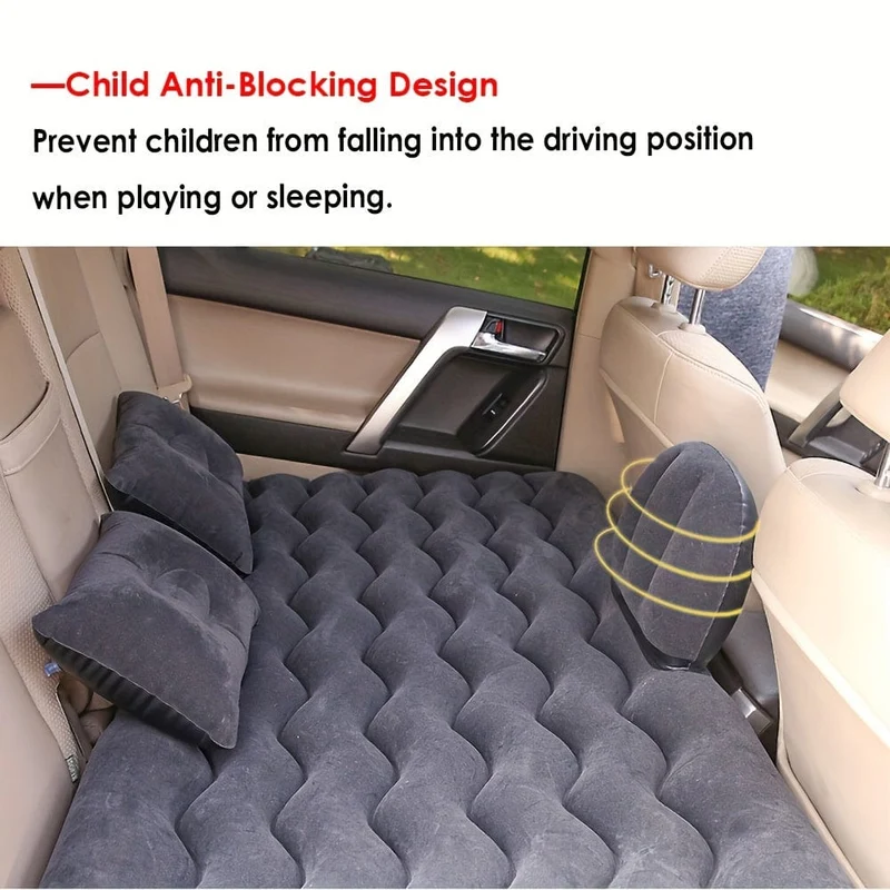 Werten Sie Ihr Auto mit einem multifunktionalen aufblasbaren Bett- und Sofakissen auf – perfekt für Camping und Reisen.