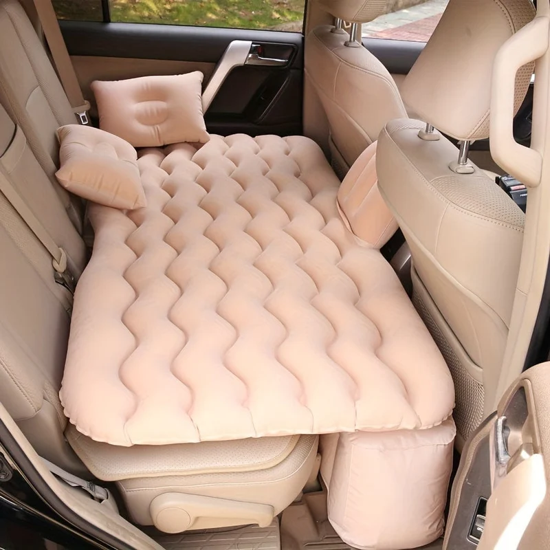 Werten Sie Ihr Auto mit einem multifunktionalen aufblasbaren Bett- und Sofakissen auf – perfekt für Camping und Reisen.