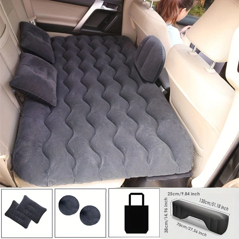 Werten Sie Ihr Auto mit einem multifunktionalen aufblasbaren Bett- und Sofakissen auf – perfekt für Camping und Reisen.