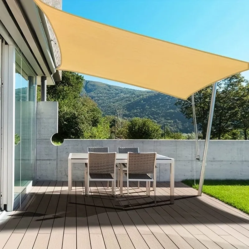 1 Stück rechteckiges Sonnensegel, atmungsaktives Sonnensegel, rechteckiges Sonnenschutznetz für Balkon, Garage, Innenhof, Hinterhof, Pool, Rasen, Outdoor-Aktivitäten, 2 x 4 m/3 x 4 m