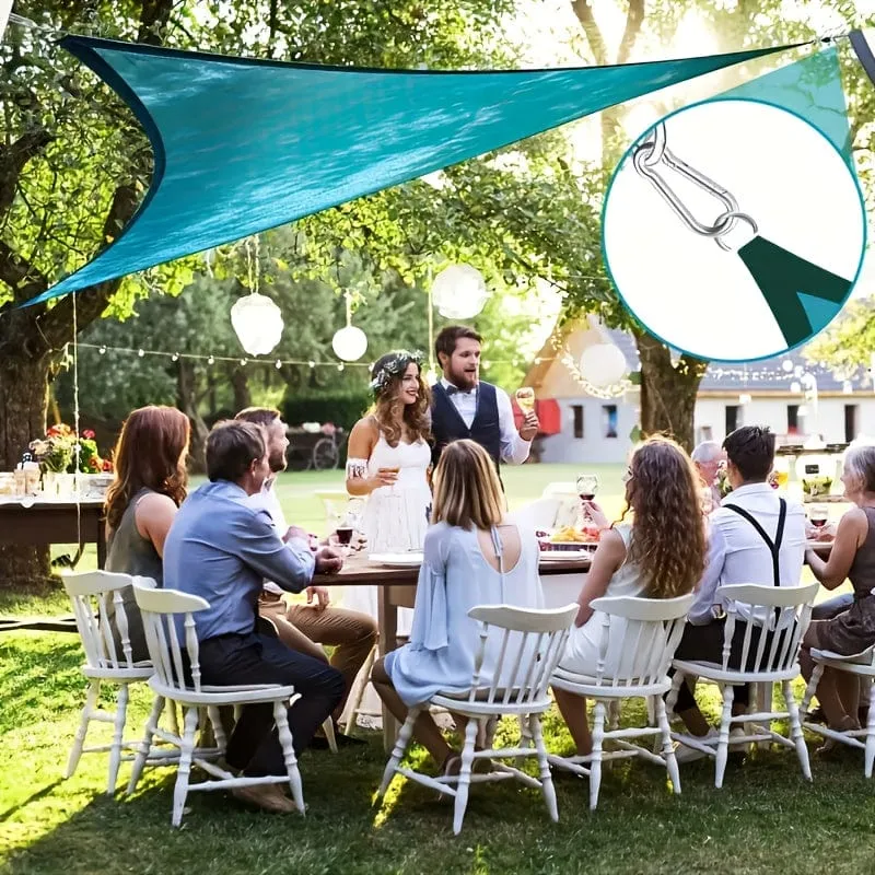 40-teiliges Sonnenschutz-Segel-Hardware-Set, 12.7 cm, Edelstahl 304, für rechteckige, quadratische, dreieckige, Sonnenschutz-Segel-Installation, Terrasse, Rasen und Garten, robustes, rostfreies Segel-Schatten-Hardware-Set