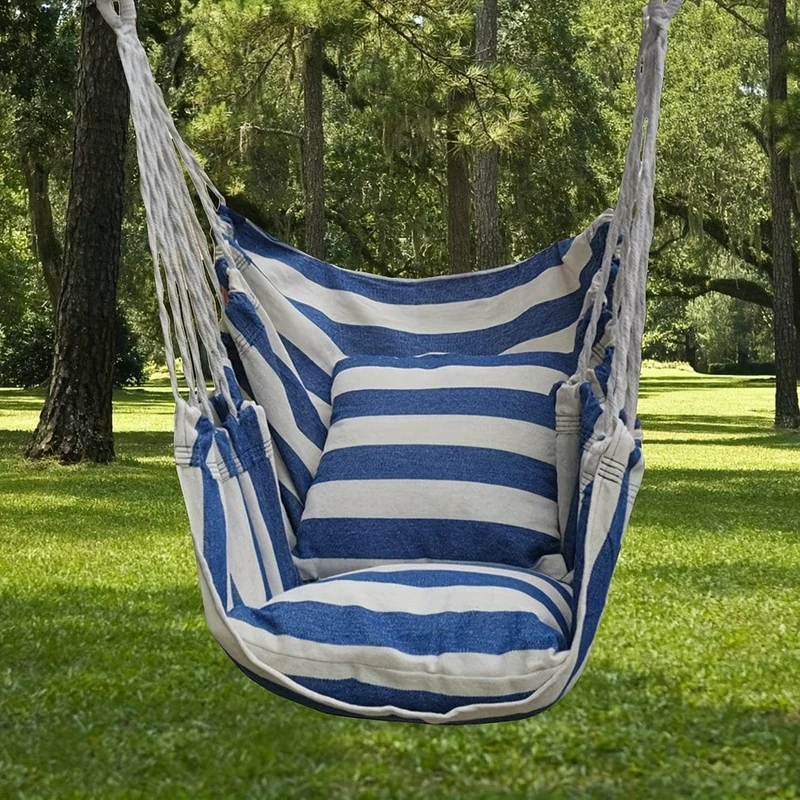 1 Stück Outdoor-Hängesessel, Segeltuch-Freizeitschaukel-Hängesessel, ohne Kissen und Kissen, Indoor-Outdoor-Hängematte, Garten-Freizeitmöbel-Hängematten, versiegelter OPP-Beutel