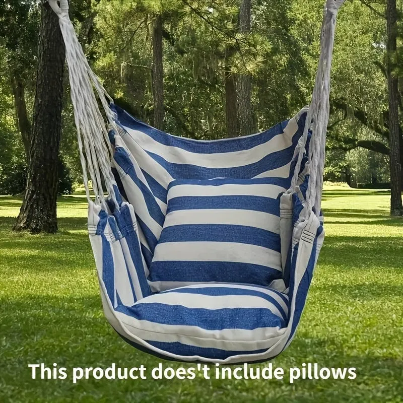 1 Stück Outdoor-Hängesessel, Segeltuch-Freizeitschaukel-Hängesessel, ohne Kissen und Kissen, Indoor-Outdoor-Hängematte, Garten-Freizeitmöbel-Hängematten, versiegelter OPP-Beutel
