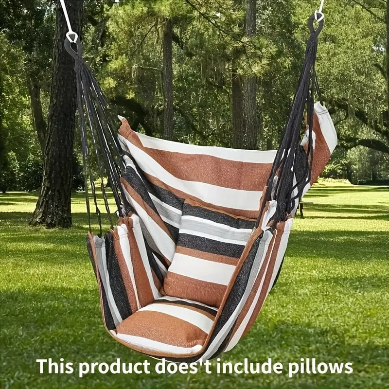 1 Stück Outdoor-Hängesessel, Segeltuch-Freizeitschaukel-Hängesessel, ohne Kissen und Kissen, Indoor-Outdoor-Hängematte, Garten-Freizeitmöbel-Hängematten, versiegelter OPP-Beutel
