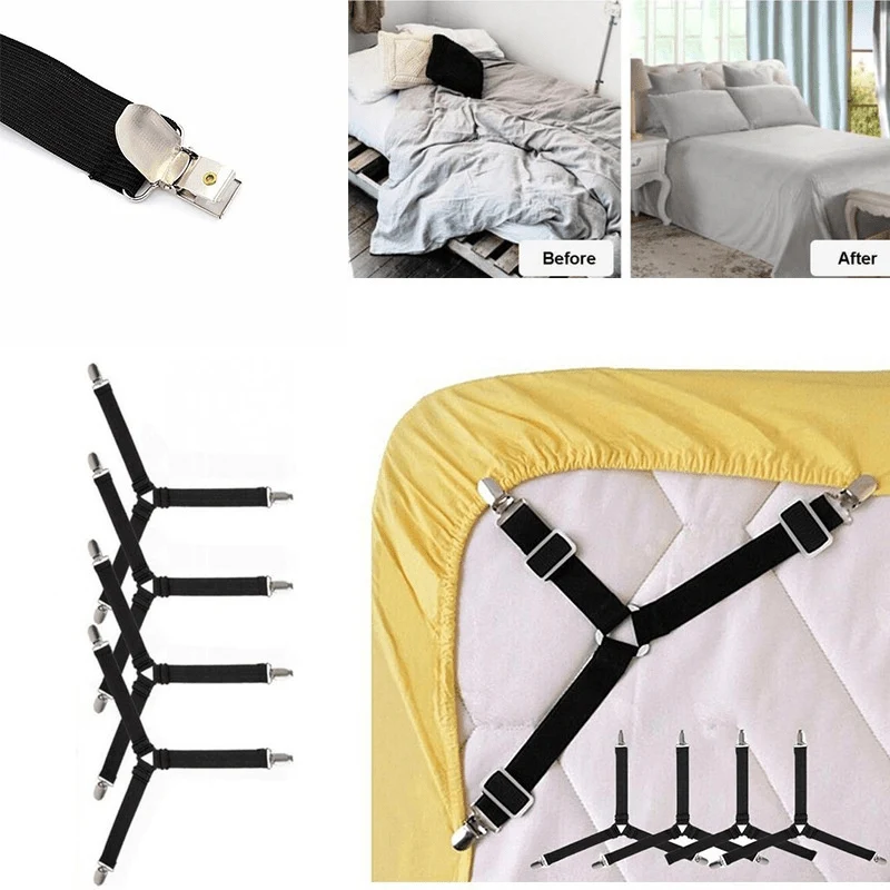 4 dreieckige Bettlaken-Clips für Matratzen: Halten Sie Ihre Bettlaken sicher und an Ort und Stelle!