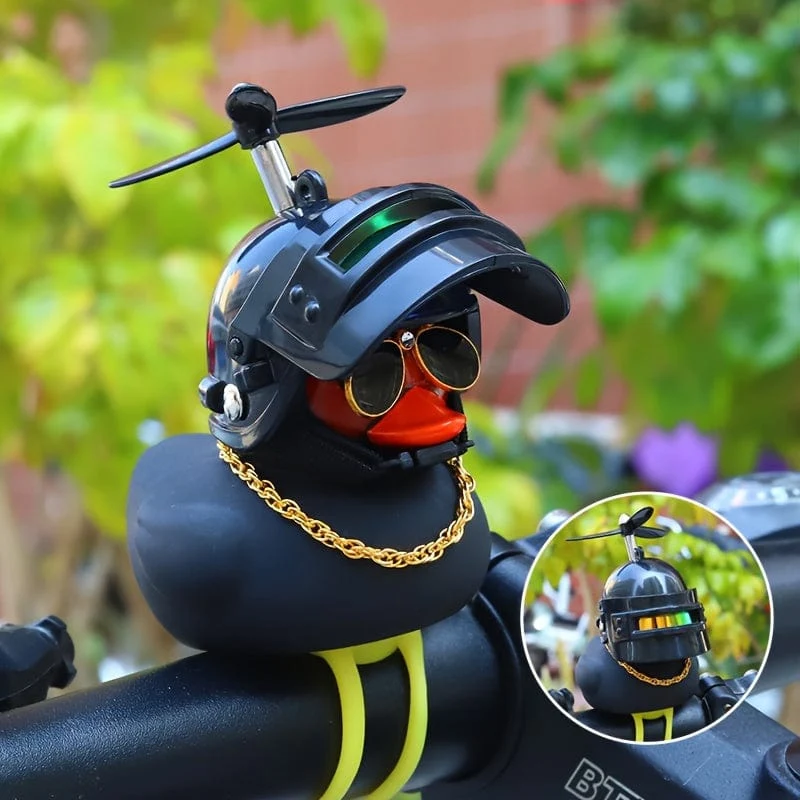 1 Stück kleine gelbe Ente mit Helm-Design, Auto-Ornament, Auto-Armaturenbrett-Dekoration, Auto-Innendekoration