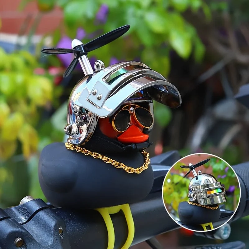 1 Stück kleine gelbe Ente mit Helm-Design, Auto-Ornament, Auto-Armaturenbrett-Dekoration, Auto-Innendekoration