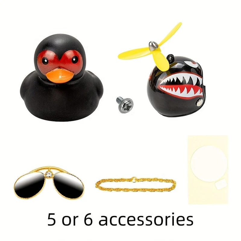 1 Stück kleine gelbe Ente mit Helm-Design, Auto-Ornament, Auto-Armaturenbrett-Dekoration, Auto-Innendekoration
