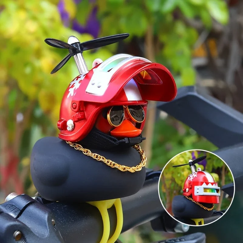 1 Stück kleine gelbe Ente mit Helm-Design, Auto-Ornament, Auto-Armaturenbrett-Dekoration, Auto-Innendekoration