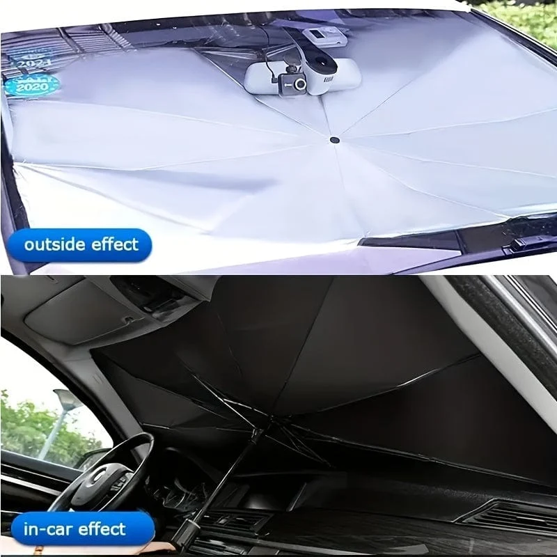 Auto-Sonnenschutzschirm für Sonnenschutz und Wärmeisolierung, Schattierungsvorhang für die Windschutzscheibe, Kühl- und Parkartefakt