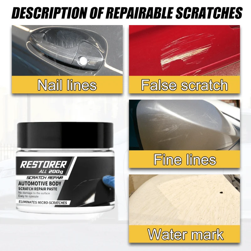200 g Auto-Kratzer-Reparaturset – Lackkratzer sofort entfernen, reparieren und polieren!