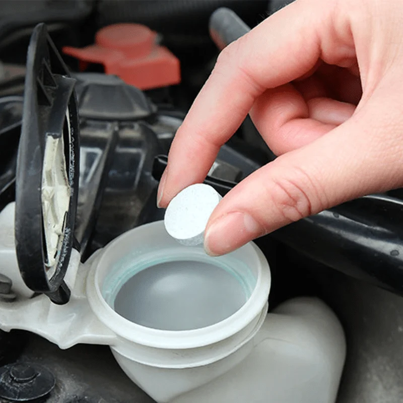 20/60 stücke Auto Windschutzscheibenreiniger Auto Brausetabletten Glas Wasser Feststoffreiniger Universal-Automobilzubehör Sprühreiniger