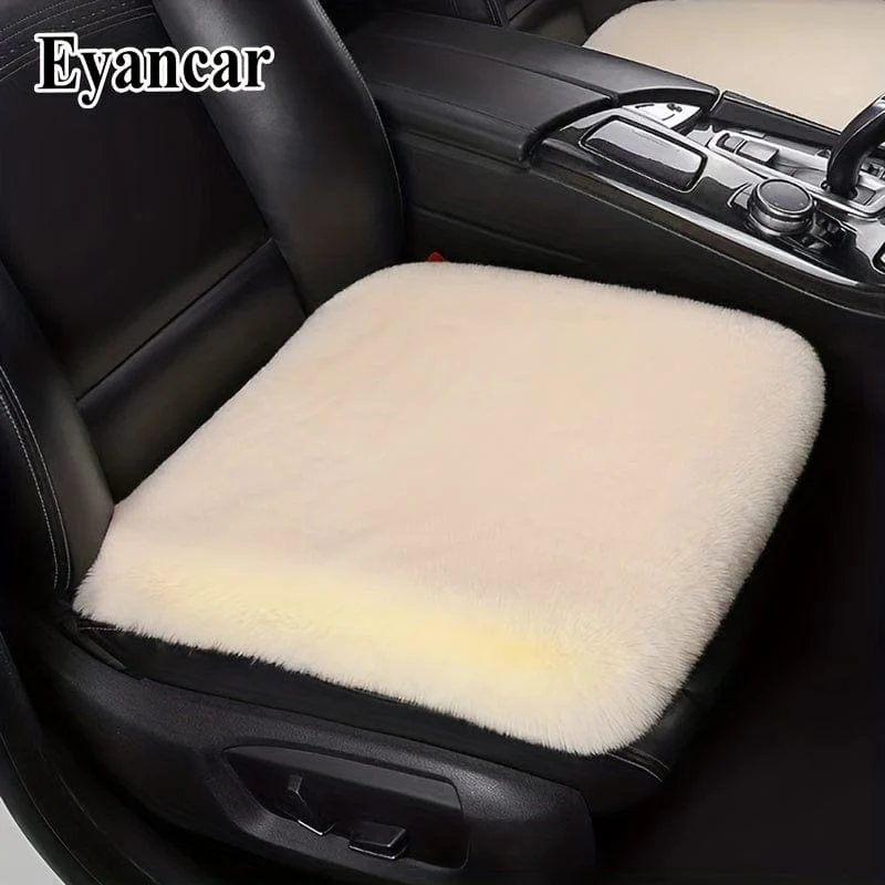 1pc Auto Sitzkissen Winter Plüsch Winter Wärme Dicke Wolle Quadrat Kissen, Weiche Wolle Faux Kaninchen Fell auto Sitzbezüge
