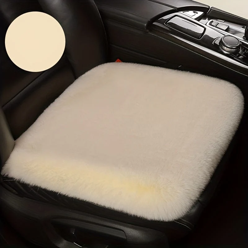 1pc Auto Sitzkissen Winter Plüsch Winter Wärme Dicke Wolle Quadrat Kissen, Weiche Wolle Faux Kaninchen Fell auto Sitzbezüge