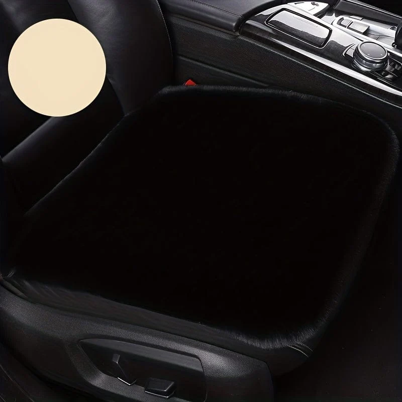 1pc Auto Sitzkissen Winter Plüsch Winter Wärme Dicke Wolle Quadrat Kissen, Weiche Wolle Faux Kaninchen Fell auto Sitzbezüge