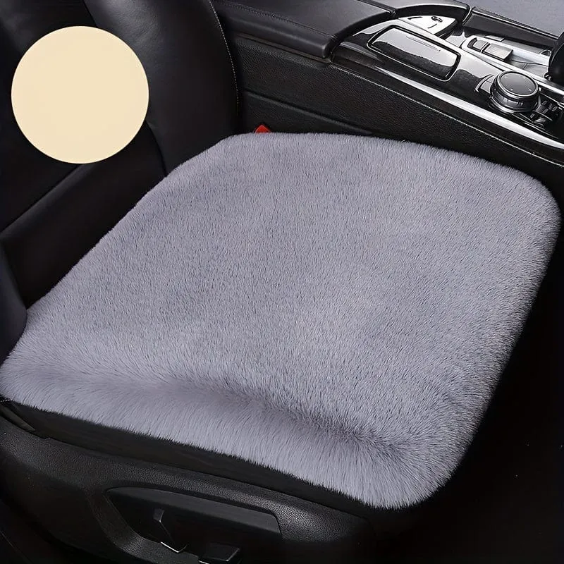 1pc Auto Sitzkissen Winter Plüsch Winter Wärme Dicke Wolle Quadrat Kissen, Weiche Wolle Faux Kaninchen Fell auto Sitzbezüge