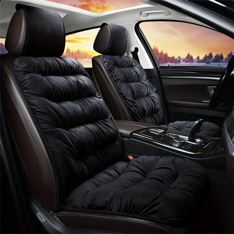 1pc Auto Sitzkissen Winter Plüsch Winter Unten Warme Dick Einzigen Sitz Weiche Rückenlehne Universal Explosion-proof Sitz kissen Abdeckung
