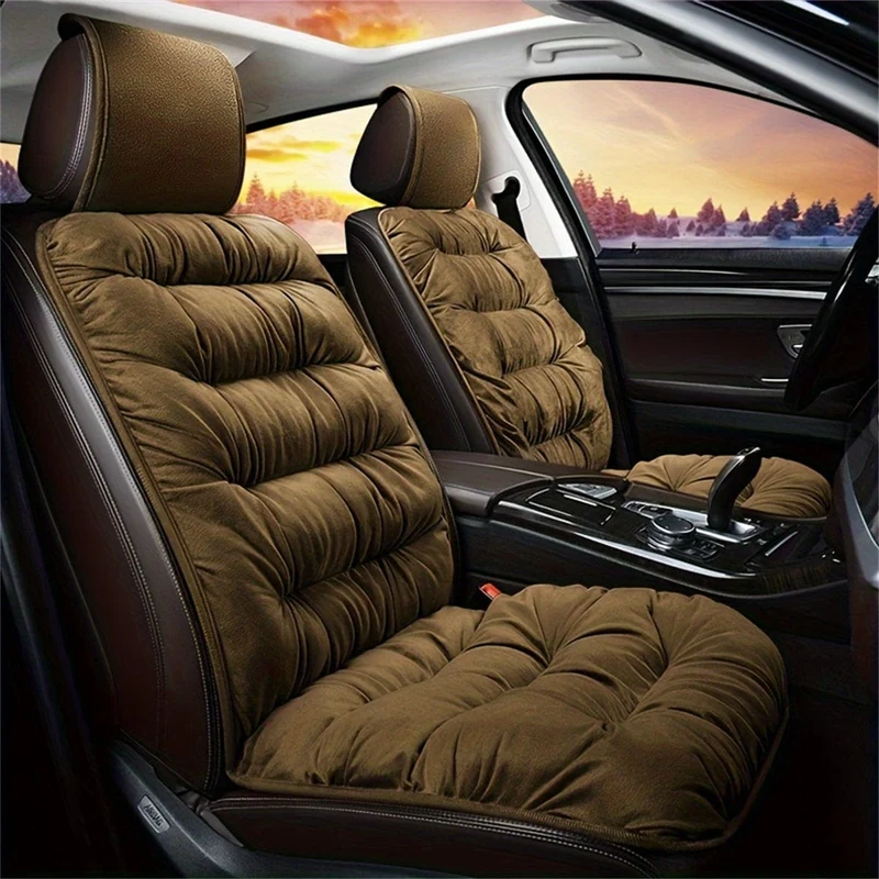1pc Auto Sitzkissen Winter Plüsch Winter Unten Warme Dick Einzigen Sitz Weiche Rückenlehne Universal Explosion-proof Sitz kissen Abdeckung