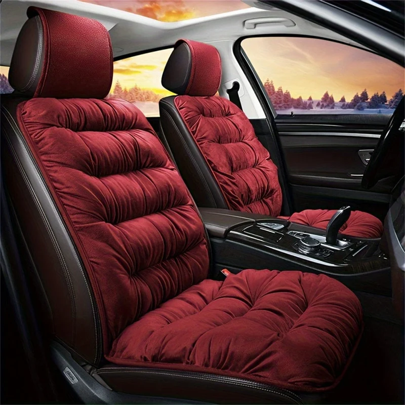 1pc Auto Sitzkissen Winter Plüsch Winter Unten Warme Dick Einzigen Sitz Weiche Rückenlehne Universal Explosion-proof Sitz kissen Abdeckung