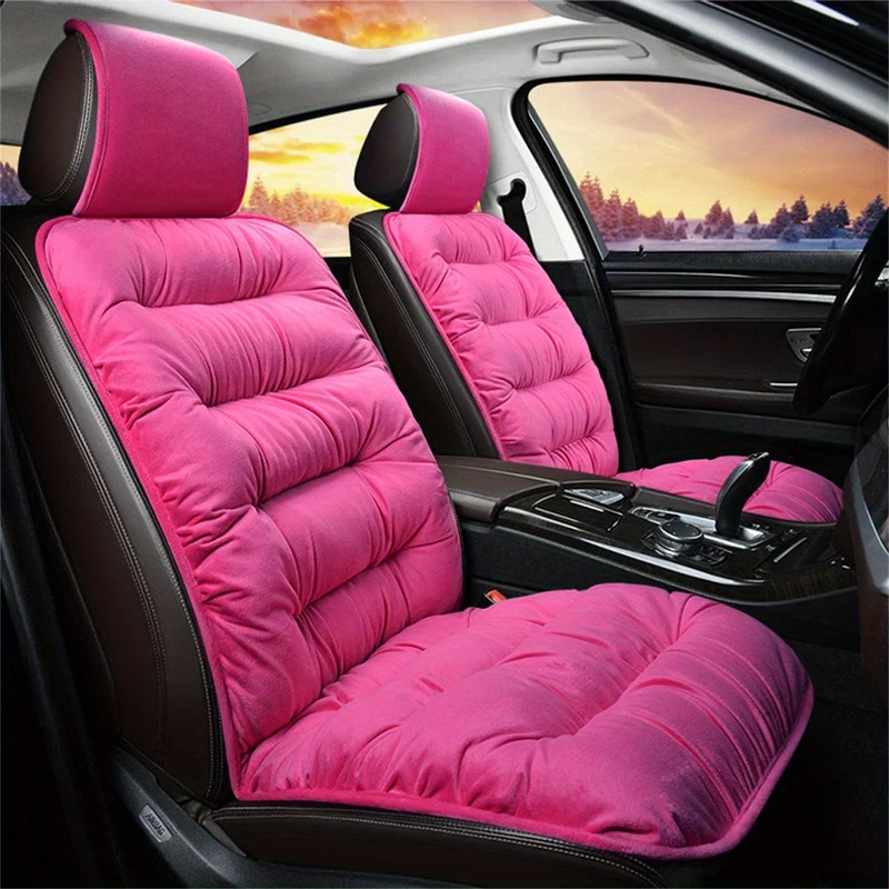 1pc Auto Sitzkissen Winter Plüsch Winter Unten Warme Dick Einzigen Sitz Weiche Rückenlehne Universal Explosion-proof Sitz kissen Abdeckung