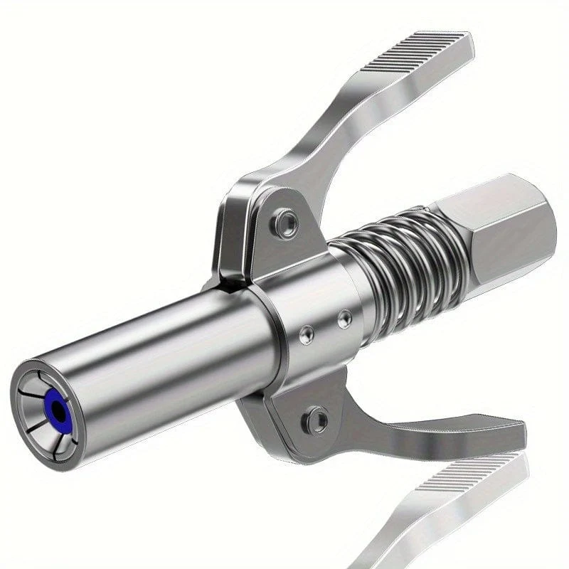 1 Stück Fettpistolen-Kupplung, doppelt verbreiterter Griff, Schnellverschluss, Fettspitzen und Enden, Kupplungen, Nenndruck 10 PSI, kompatibel mit allen Fettpressen mit 000/1-Zoll-NPT-Anschlüssen