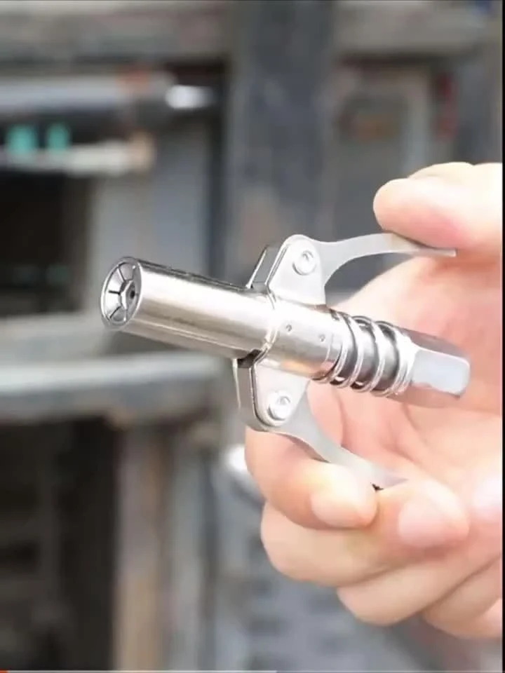 1 Stück Fettpistolen-Kupplung, doppelt verbreiterter Griff, Schnellverschluss, Fettspitzen und Enden, Kupplungen, Nenndruck 10 PSI, kompatibel mit allen Fettpressen mit 000/1-Zoll-NPT-Anschlüssen