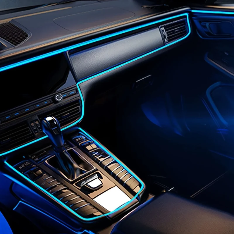 1 stück 300 cm Neue Auto Umgebungslicht Kaltlichtkabel Universelle Hohe Helligkeit LED Dekoration USB Kontaktloses EL Kaltlichtkabel Zum Emittieren von Licht