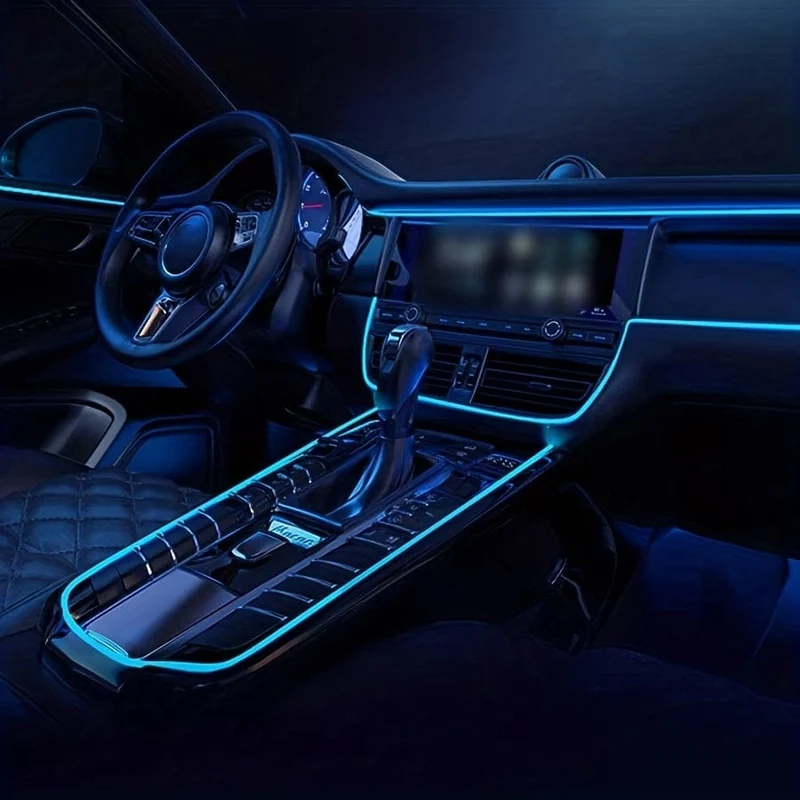 1 stück 300 cm Neue Auto Umgebungslicht Kaltlichtkabel Universelle Hohe Helligkeit LED Dekoration USB Kontaktloses EL Kaltlichtkabel Zum Emittieren von Licht