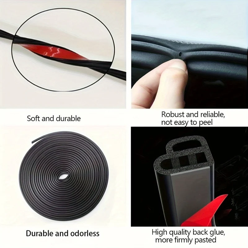 Auto-Dichtungsstreifen, Schallschutzstreifen, doppelschichtig, dick, L-förmig