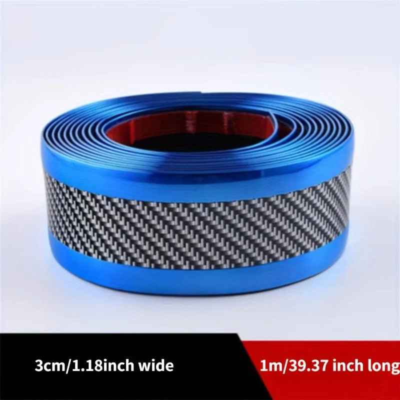 1 stück Aufkleber Anti Scratch Türschwellerschutz Gummistreifen Kohlefaser Auto Schwellenschutz Stoßfängerfolie Aufkleber Auto Styling