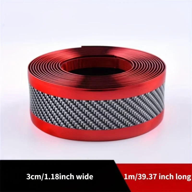 1 stück Aufkleber Anti Scratch Türschwellerschutz Gummistreifen Kohlefaser Auto Schwellenschutz Stoßfängerfolie Aufkleber Auto Styling