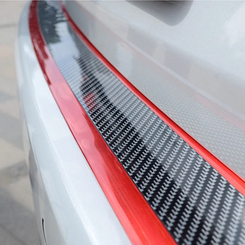 1 stück Aufkleber Anti Scratch Türschwellerschutz Gummistreifen Kohlefaser Auto Schwellenschutz Stoßfängerfolie Aufkleber Auto Styling