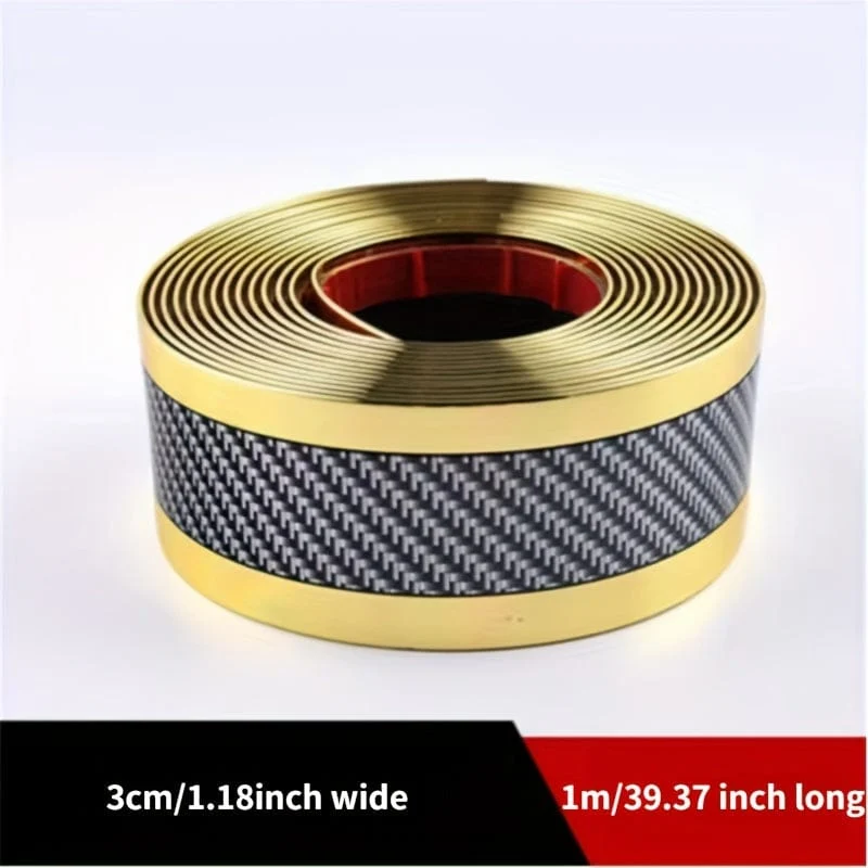 1 stück Aufkleber Anti Scratch Türschwellerschutz Gummistreifen Kohlefaser Auto Schwellenschutz Stoßfängerfolie Aufkleber Auto Styling