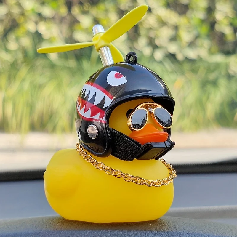 Kleine rosa Ente Windschutzente Kreative Bambus Libelle Windschutzente Auto Ornament Auto Dekoration