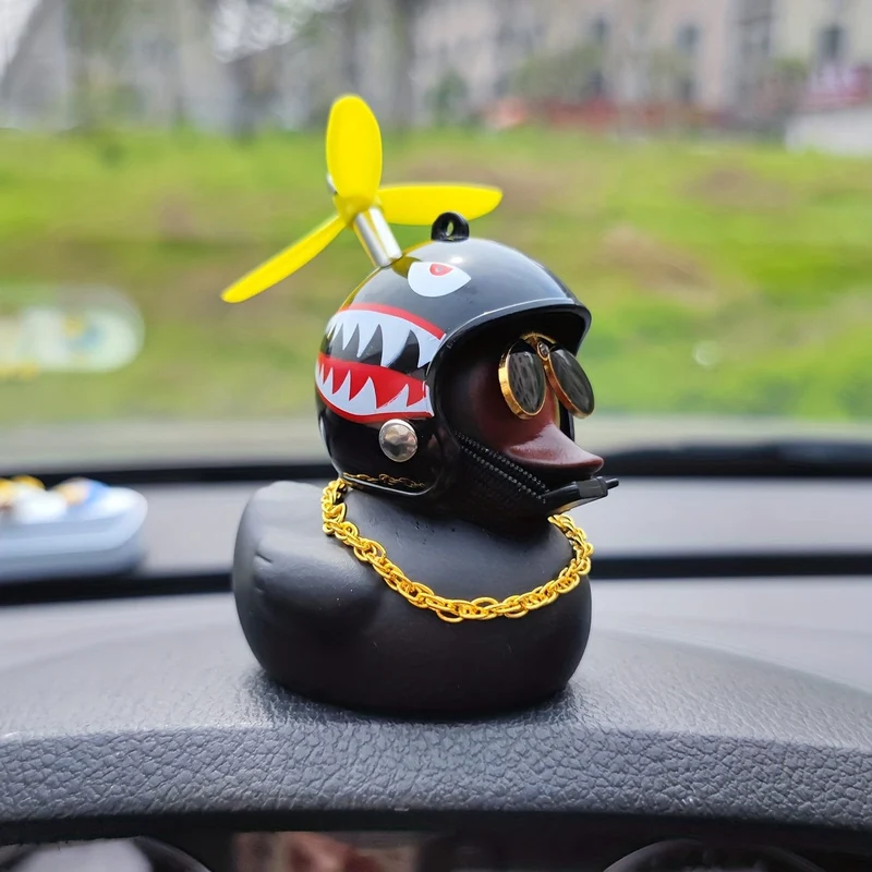 Kleine rosa Ente Windschutzente Kreative Bambus Libelle Windschutzente Auto Ornament Auto Dekoration