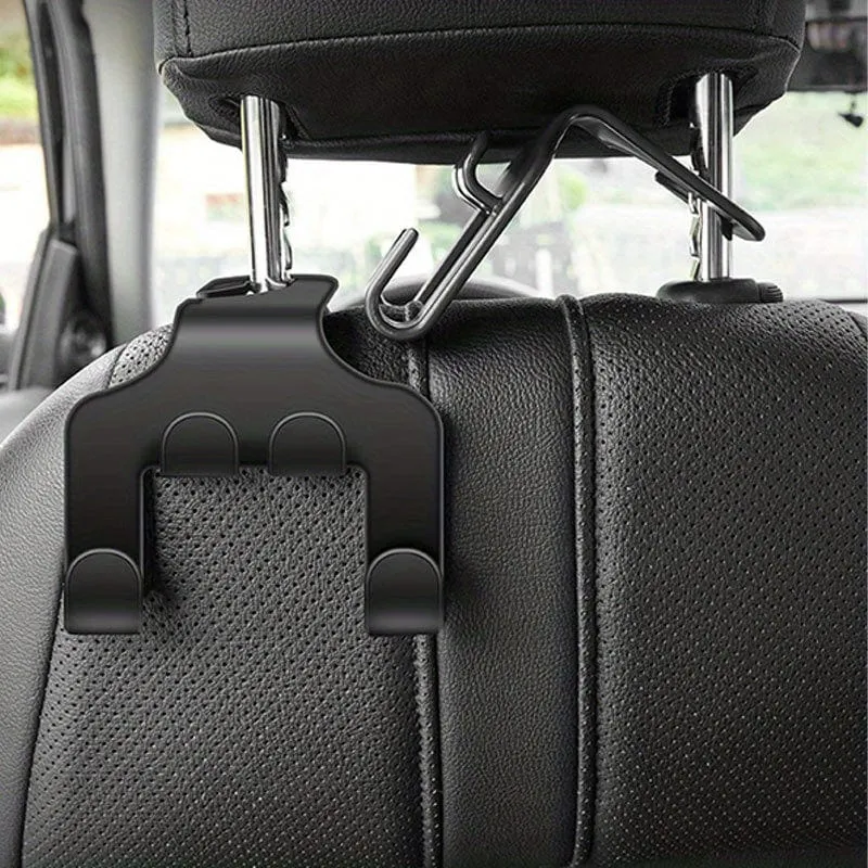 1 Stück schwarzer Haken für die Rücksitzlehne im Autoinnenraum, tragbarer Haken für die Rücksitzlehne