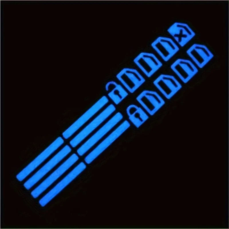 Leuchtender Autoaufkleber, selbstklebende Nachtsichtaufkleber fürs Auto, fluoreszierende Aufkleber für den Fenster-/Türschalter des Autos